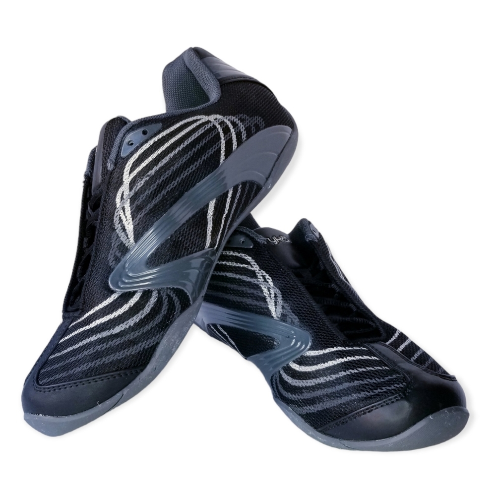 Ruka "Studio D" Black and Silver Athletic Shoes Sneakers Woman's Size 10 M